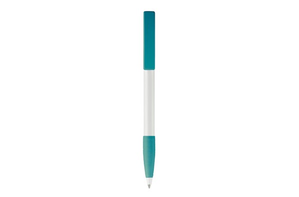 Nash ball pen rubber grip hardcolour - White / Turquoise