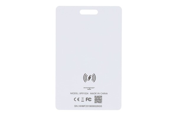 Xoopar ICE-Card Carte de suivi ultra-mince rechargeable - Blanc