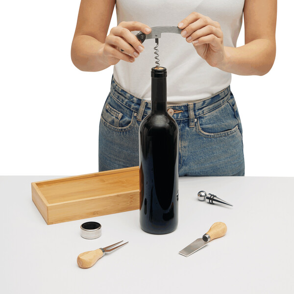 Wine And Cheese Set Bamboo Wine
