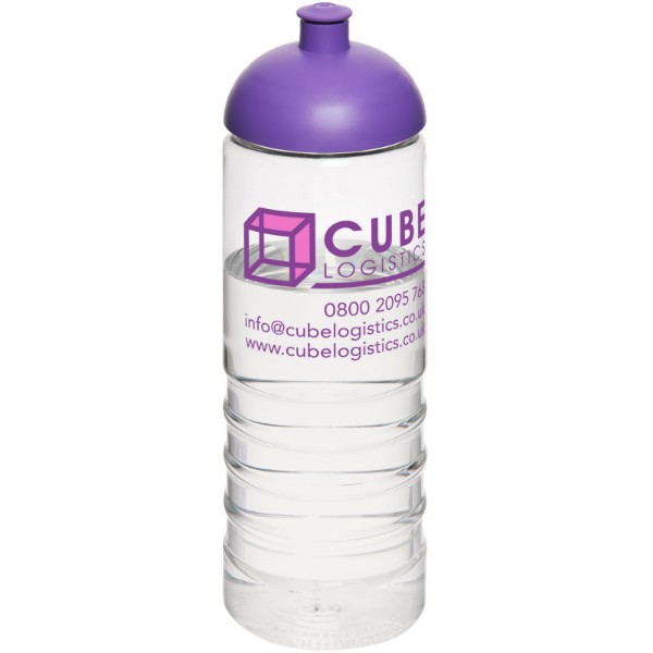 H2O Treble 750 ml sportovní lahev s kupolovitým víčkem - Průhledná / Purpurová
