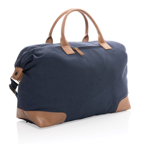 Sac weekend Impact AWARE™ en toile 16oz recyclée - Bleu