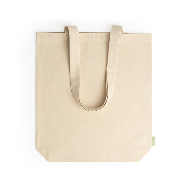 Bolsa de algodón orgánico personalizada con fuelle 280 g/m²