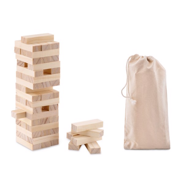 Tower game in cotton pouch Pisa