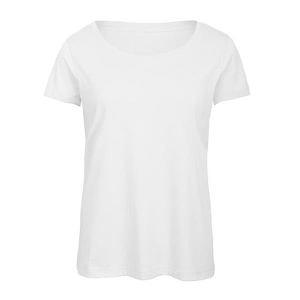 T-Shirt Triblend Women 130G - 50% Poliéster Reciclado/ 25% Algodão (Investindo Em Better Cotton)/ 25% Viscose - Branco / XL