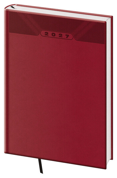 Týdenní diář Print Classic 2027, A5 - anglická červená