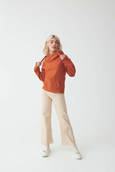 Cross Neck Hoodie - Vanilla Milkshake / XS