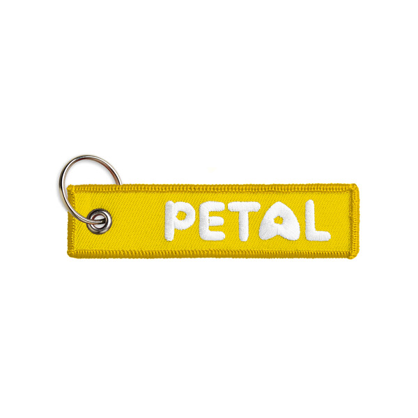 Etiqueta bordada - Amarelo brilhante / 13x3cm