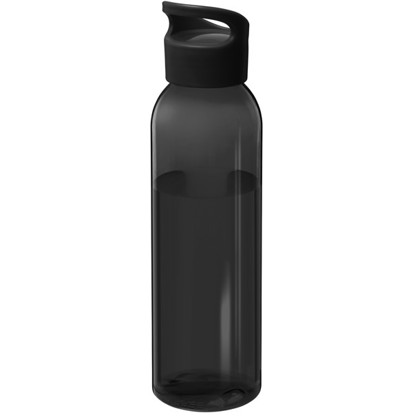 Sky 650 ml recyklovaná plastová fľaša na vodu - Jednofarebná čierna