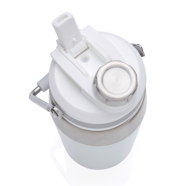 Xd Collection bottle, dual lid, 500ml, vacuum insulated - White