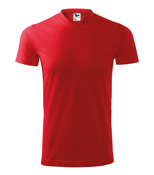 Tričko Unisex Malfini® Heavy V-Neck - Červená / XL