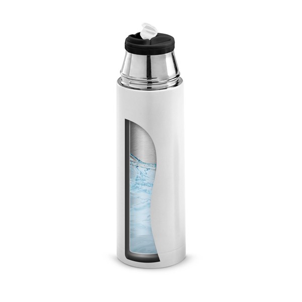 SAFE. Stainless steel and PP thermos 490 mL - White
