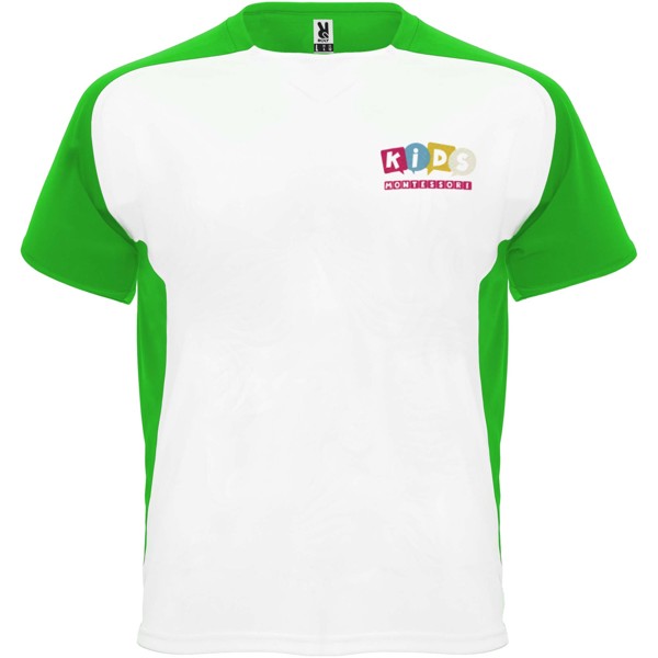 Bugatti kortærmet sports t-shirt til børn - Hvid / Bregne grøn / 4