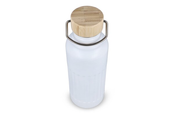 Bouteille isotherme en acier inoxydable recyclé 500 ml - Blanc