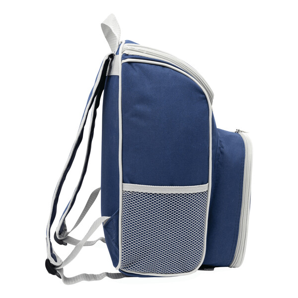 Picnic backpack for 2 persons OUTSIDE - blue / grey