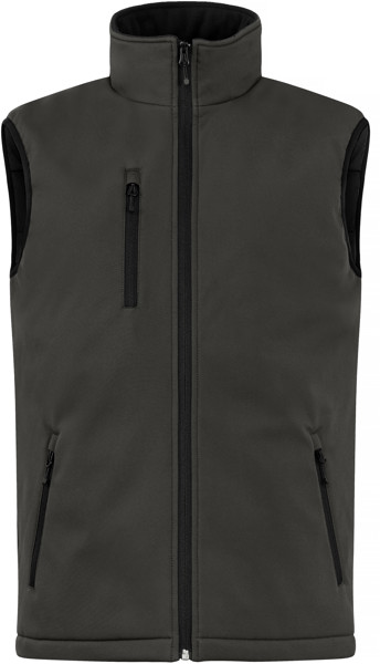Padded Men's Softshell Vest Clique | Padded Softshell Vest Men - Dark Grey / S