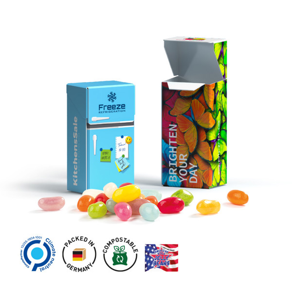 Slim Box Mini, Weiß / Mini Bonbons Frucht Mix, 10 G