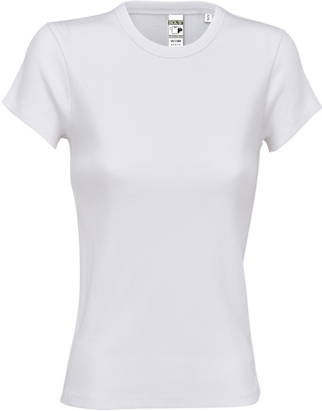 Ladies' Rib T-Shirt SOL'S | Sara - White / S