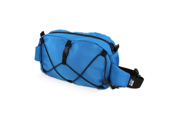 Crossbody bag R-PET with drawcord - Blue