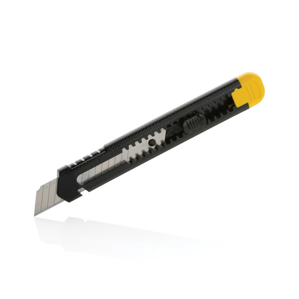 Refillable RCS recycled plastic snap-off knife - Yellow