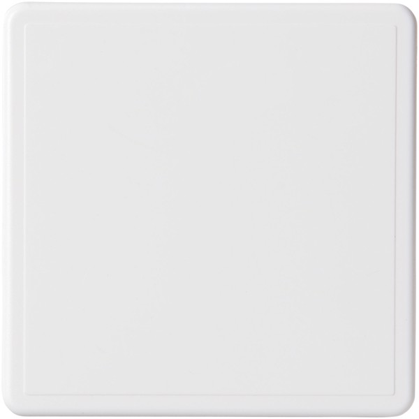 Sottobicchiere Renzo in plastica di forma quadrata - Bianco
