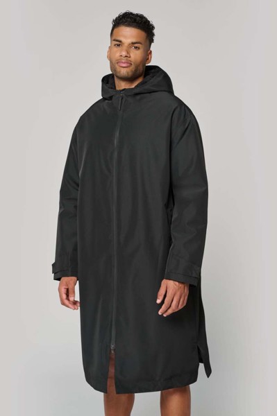 Unisex Sherpa-Lined Long Parka - Black / 2XL/3XL