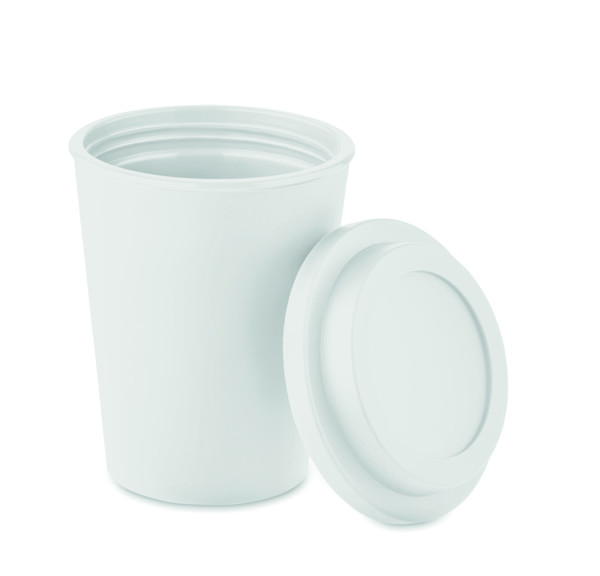 Sora dvostenski kozarec PP, 300 ml - Bela