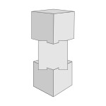 Totem de cartão de 4 faces – impressão incluída