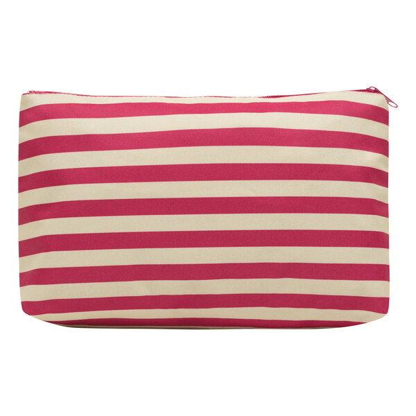 Toilet Bag Stripy - Beige / Pink