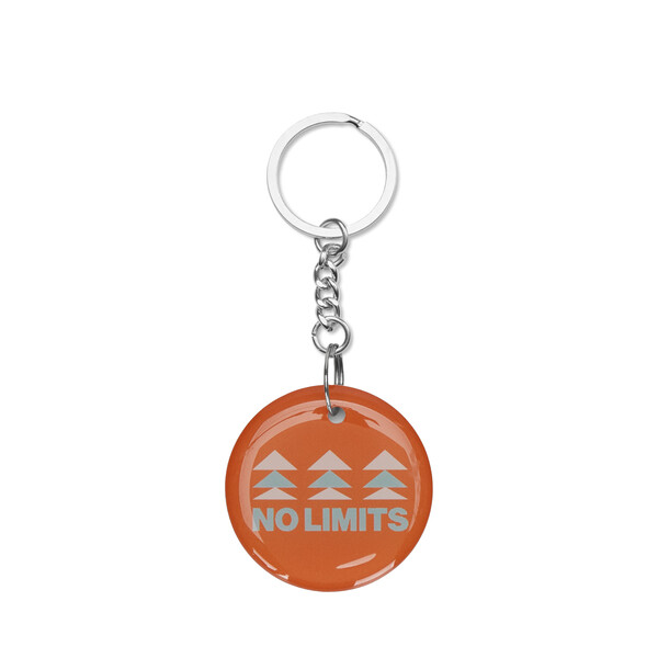 Round Pre-programmed NFC keyring with doming - M3 flat split ring / Individual polybag