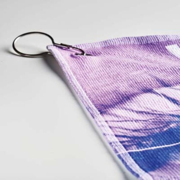 Full colour polycotton Golf towel (400gsm) - White
