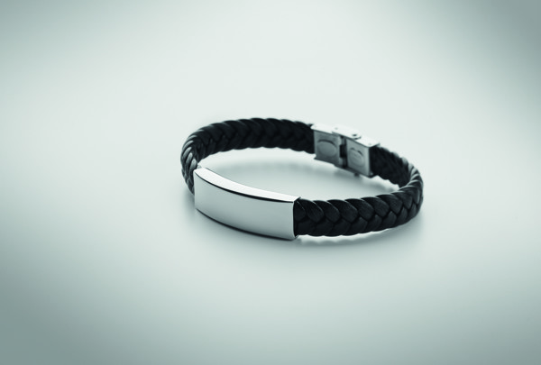 Bracelet tressé en simili cuir Faulet