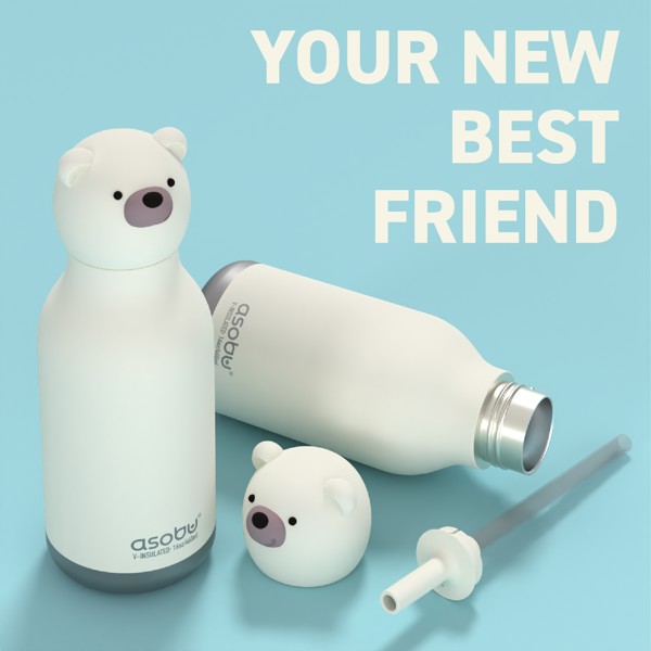 Asobu® Kid's Thermo Bottle Bestie - Teddy Bear
