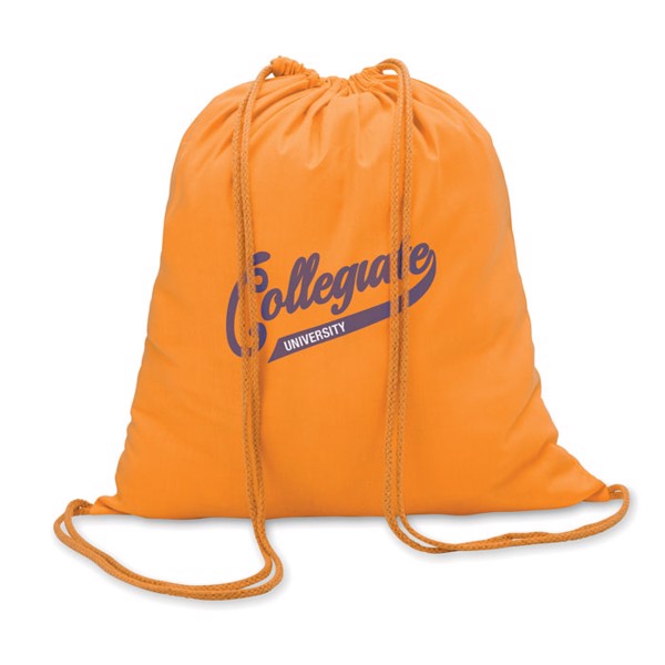 100gr/m² cotton drawstring bag Colored - Orange
