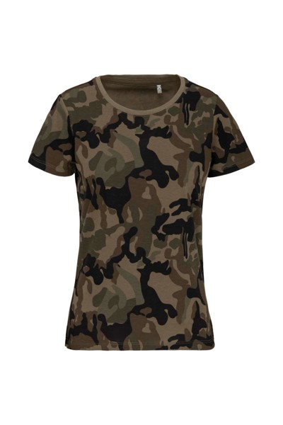 Ladies' Short-Sleeved Camo T-Shirt - XS