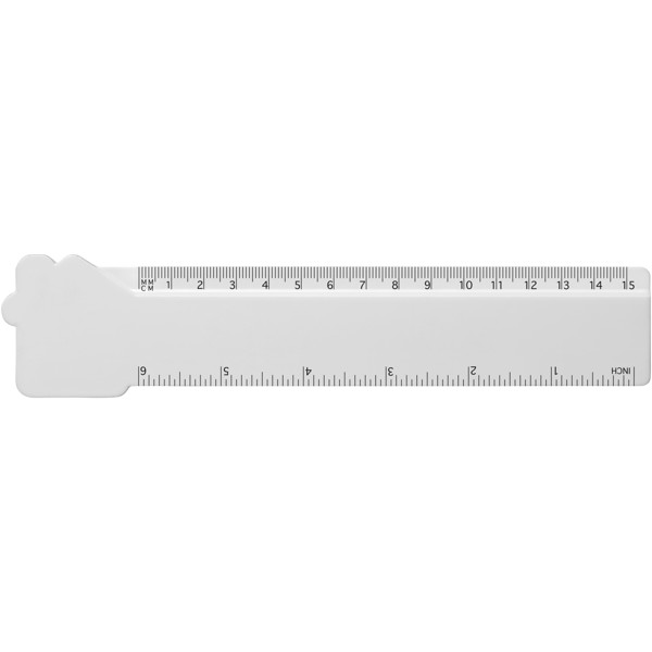 Tait 15 cm house-shaped recycled plastic ruler