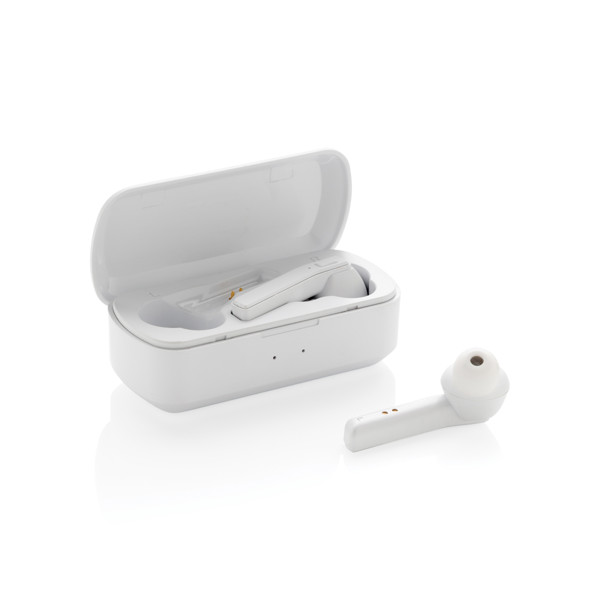 Free Flow TWS earbuds in charging case - White