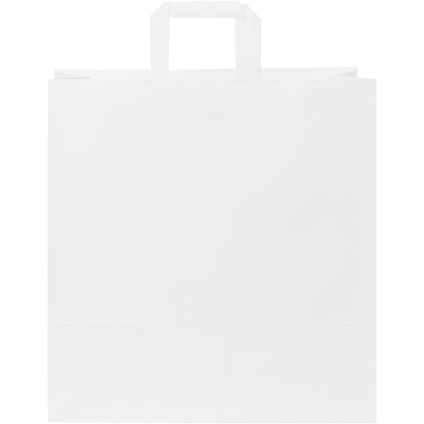 Kraft 80-90 g/m2 paper bag with flat handles - X large - White