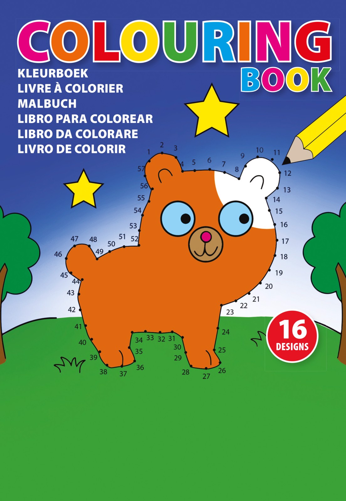 Cardboard colouring book