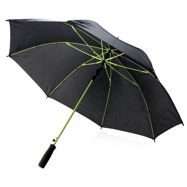 Barevný 23” deštník ze sklolaminátu - Zelená / Černá