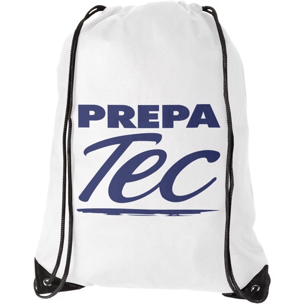 Evergreen non-woven drawstring bag 5L - White