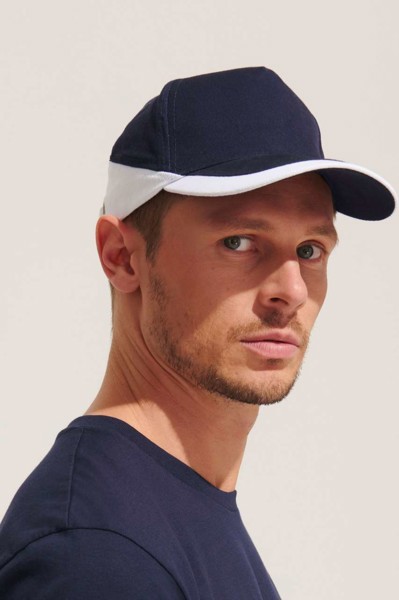 Sol's Booster - 5 Panel Contrasted Cap - Black / White