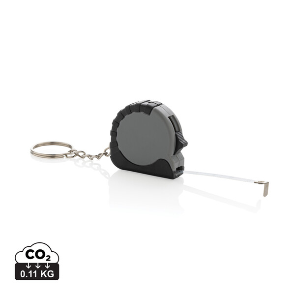 MeasureMate RCS reycled ABS 1 meter tape keychain - Grey