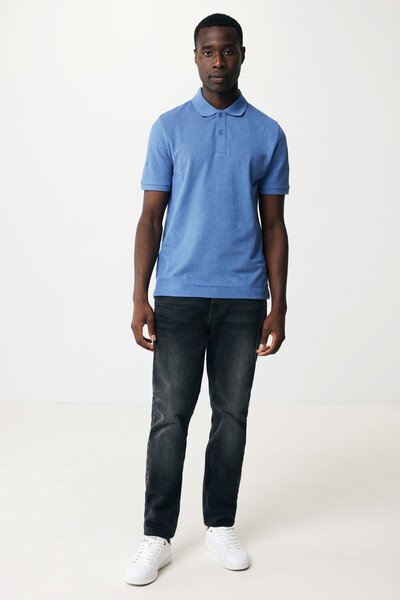Polo tričko IQONIQ Yosemite z recykl. bavlny - Heather Blue / S