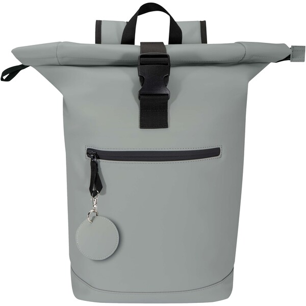 Resi Plus GRS gerecyclede ronde bedelsleutelhanger - Grijs