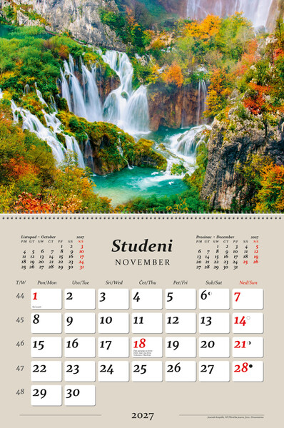 Preklopni zidni kalendar – Hrvatski krajolici