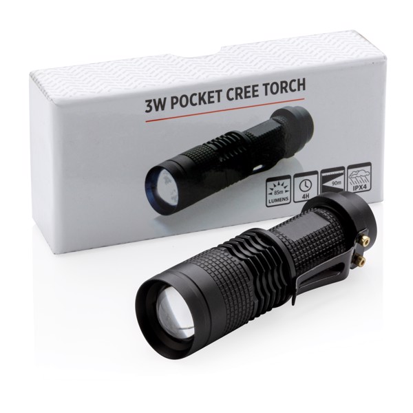 Svetilka Xd Collection CREE, 3W, 85 lumnov - Črna