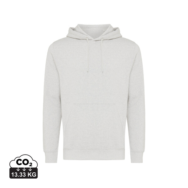 Lehká mikina s kapucí Iqoniq Rila z recykl. bavlny - Light Heather Grey / XXL