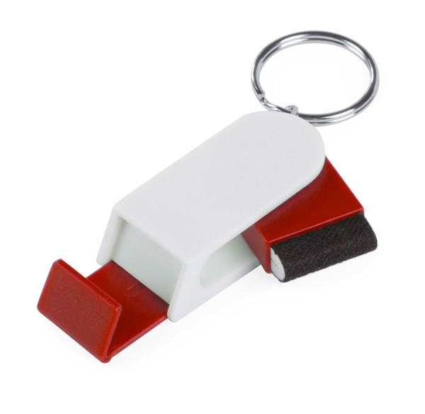 Mobile Holder Keyring Satari - White / Red