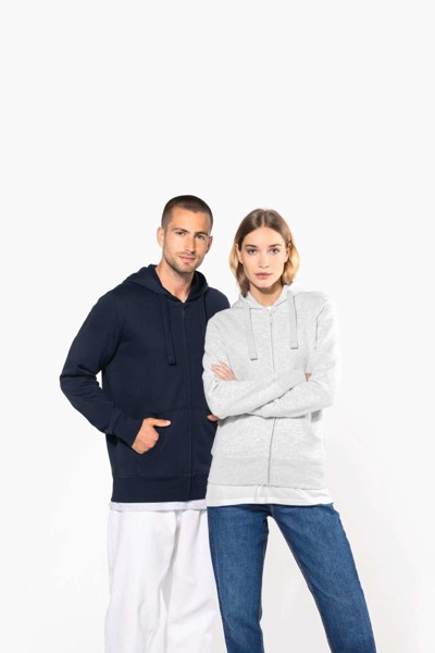 Ladies' Full Zip Hooded Sweatshirt - White / S