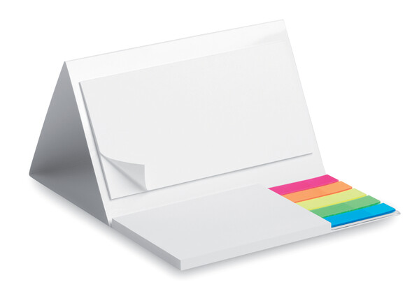 Desk calendar with soft cover, markers and memo pad - Full colour